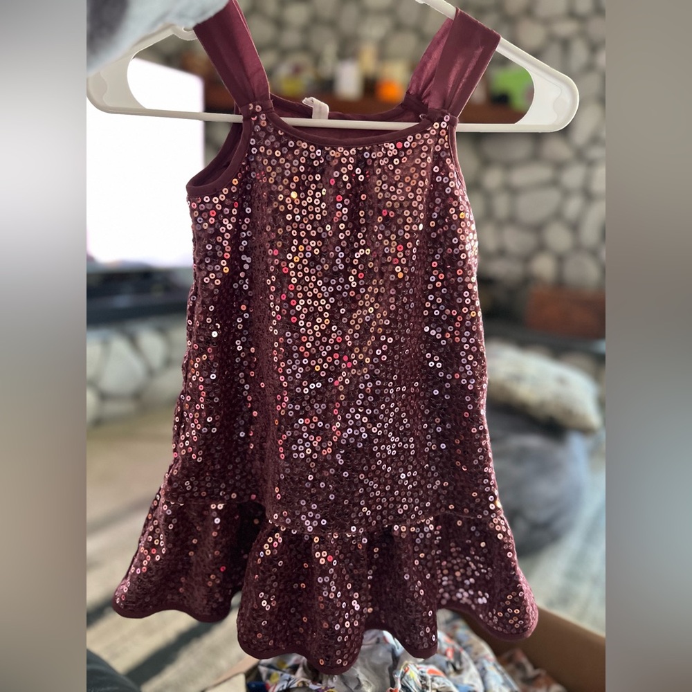Smoke free pet free home worn once beautiful sequined cotton on dress